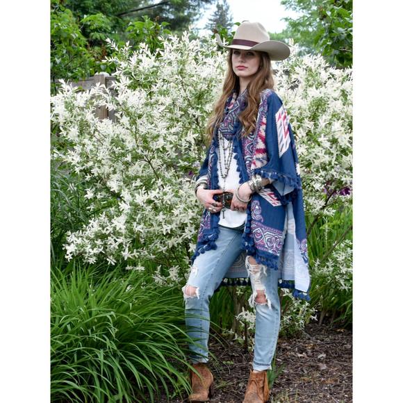 NEW TASHA POLIZZI marrakesh duster in blue - Picture 3 of 3